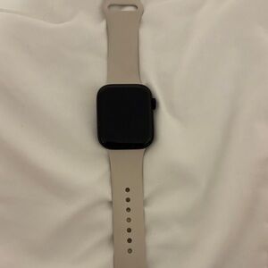 apple watch with Beige Band